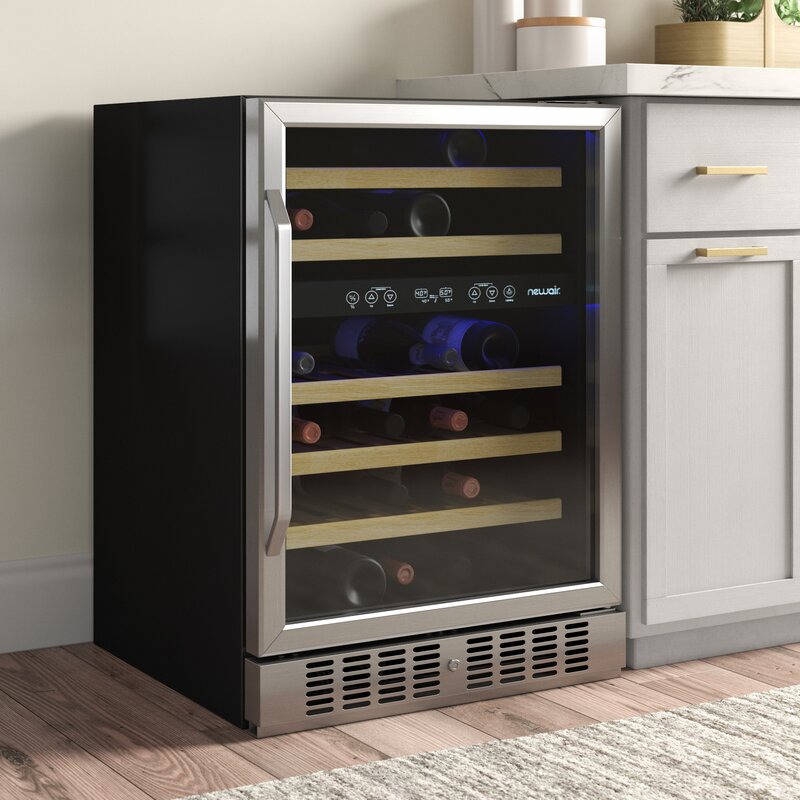 NewAir 46 Bottle Dual Zone Freestanding Built In Wine Refrigerator